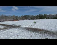 Guy speed sleds up ramp 