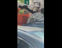 Baby yoda dances from sunroof 