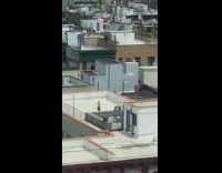 Man shirtless with white cap tiktok dance at the rooftop Part 2