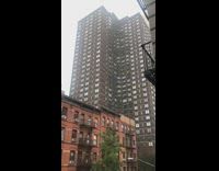 Guy yells into megaphone illegal idling truck 