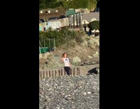 Woman white top tiktok dance beach Beyoncé Part 1