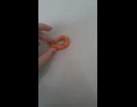 Submitter shows twist and squeeze baby carrot