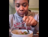 Collab BitchMP - Woman eating steamed vegetables motivation talk