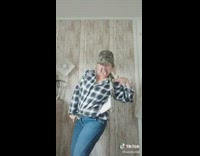 Green camouflage hat girl dances tiger king 