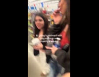 Women goes to Walmart wearing drag makeup