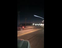 Submitter shows SpaceX falcon rocket light trail
