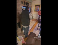 Parents dance during Super Bowl halftime show