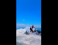 Man driving jetski on Canada border