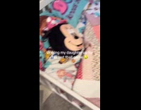 Mom wakes up daughter for tball game