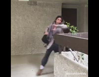 "Leaving early vs. leaving late" Woman leaves early for work looks beautiful, leaves late and looks messy, brushing her teeth