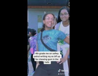 Girl writes ex friend up for gum