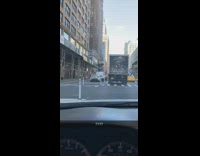 Large inflatable grey mouse rat by road 