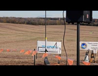 Rockets nose cone popping off and burns 