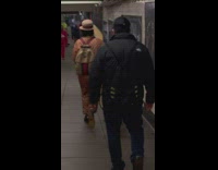 Guy Wearing All Gucci Leaves Station with Gold Bike 