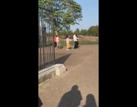 Family tiktok dance video shoot Kensington Palace