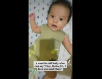 Little baby says words for the first time 