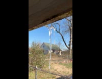 Icicle spins around hang on the ceiling