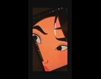 Girl draws mulan black crop top highlights 