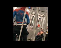 a couple dancing seductively spiderman