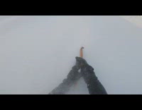 Guy uses ice pick to stop falling