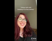 Lady sees cash as free money 