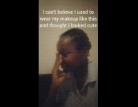 Lady regrets old makeup style 