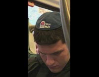 Torah Mas Guy Wears Taco Bell Yarmulke on Subway