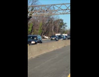 Police and paramedics responding to car crash