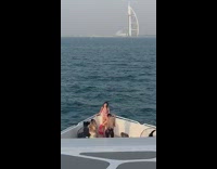 Woman yacht ocean pictorial Burj Al Arab