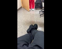 Dog pulls leash from vet tech