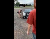 Cars drift on track and parts get broken