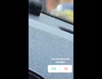 Woman does duck lips and takes selfie 