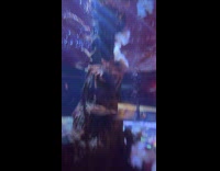 Fish joins crab pose for a photo