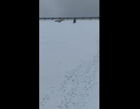 Guy jumps on yellow tube does scorpion 