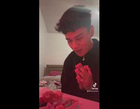 Guy makes fun of sister recharging her crystals 