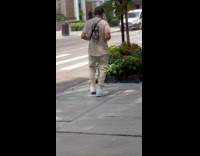 Collab WINY - Man dance street speaker on sling strap