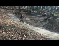 guy wooden ramp lands on dirt