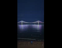 Time lapse of Gwangan bridge with lights