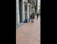 Two girls dance street ATM checkered coat