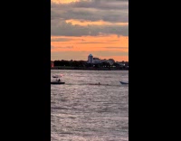 Collab WINY - Person swimming at Hudson river 