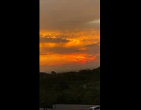 Orange clouds sunset in South Africa part 1