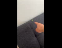 Guy pokes grasshopper then jumps to him