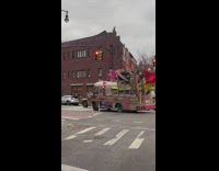 Mini bus parties while it goes around town 