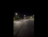 Friends lights firework bounced off on light pole