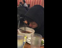 BitchMP - Guy black hoodie tiny hands drinking soup