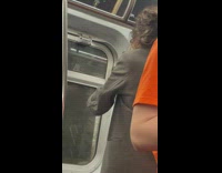 Train passenger uses window to open bottle 