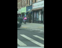 Woman ride bike pink jacket dead inside