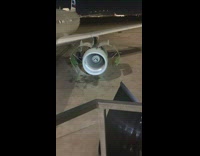 Engine test closer look on the runway