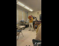 Collab Clips mpugc - Teacher drops ball and it bounces breaking ceiling light