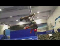 compilation of man in trampoline park flips